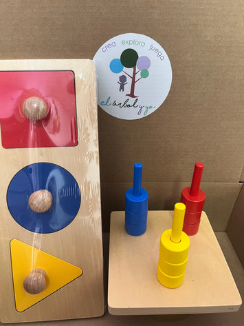 Pack Juguetes Montessori, primeros descubrimientos. + 12 meses.