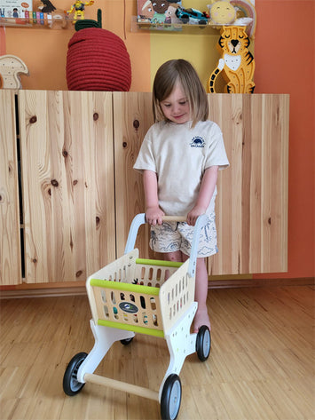 Carrito de la compra de madera TREND, Small Foot. + 24 meses