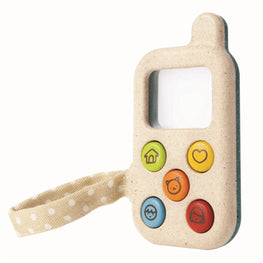Mi primer teléfono con lupa y botones de madera: Planphone- Plantoys