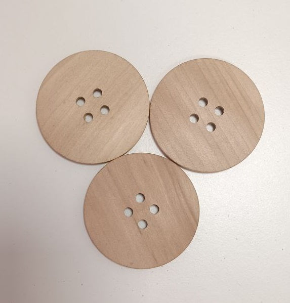 Pack de 6 botones madera