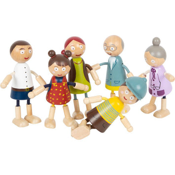 Familia de muñecos flexibles de madera - El Árbol y Yo