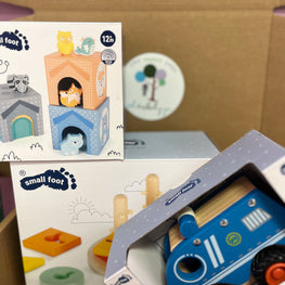 Pack Explora y  Apila. Small Foot. + 12 meses.