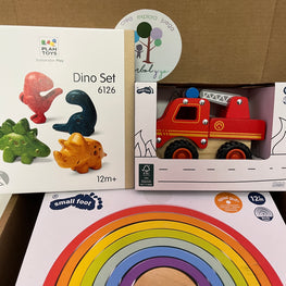 Pack aventuras en acción. Juguetes de madera. + 12 meses.