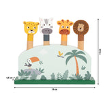 Animales Safari Saltarines de Madera | Juego de Motricidad +12 meses