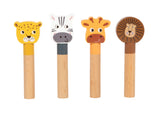 Animales Safari Saltarines de Madera | Juego de Motricidad +12 meses