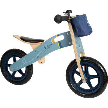 Bicicleta de aprendizaje Avión de papel azul