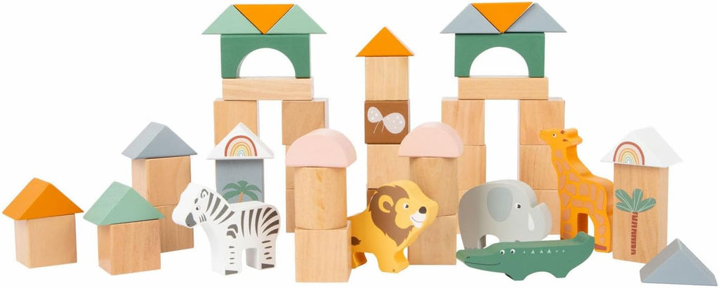 Bloques de Construcción de madera Safari. Small Foot. + 12 meses.