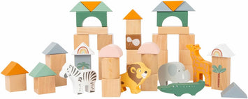 Bloques de Construcción de madera Safari. Small Foot. + 12 meses.