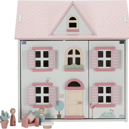 Casa de muñecas de madera blanca FSC- Little Dutch