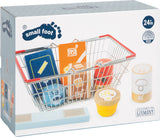 Cesta de la compra infantil de metal con alimentos de madera Small Foot  +2 años
