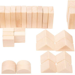 Bloques naturales de construcción de madera 50 piezas- Small Foot
