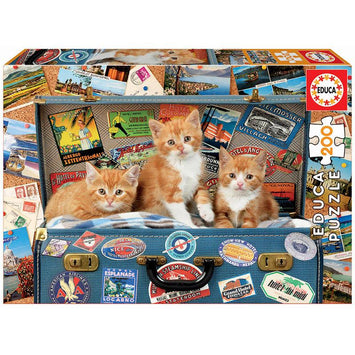 puzzle gatitos viajeros