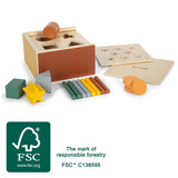 Juguete Montessori de encaje de madera – 3 formas de jugar | +12 meses