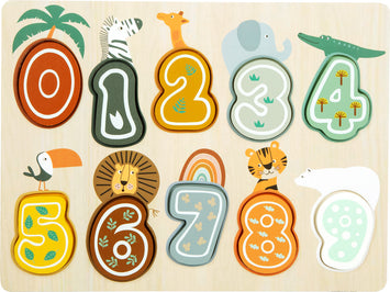 Pack Animales aventura en Safari. Juguetes de madera. + 12 meses. Small Foot.