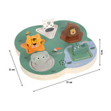 Puzle de Animales Safari 3D de madera con Sonido| Small Foot. +12 meses