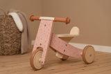 Triciclo de madera Rosa de Flores- Little Dutch