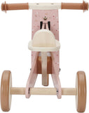 Triciclo de madera Rosa de Flores- Little Dutch
