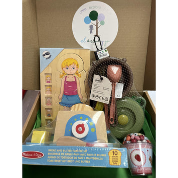 Pack puzzle niña + set tostadora + cacerolas + cupcake