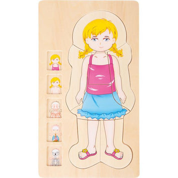 Puzzle a capas anatomía chica - El Árbol y Yo