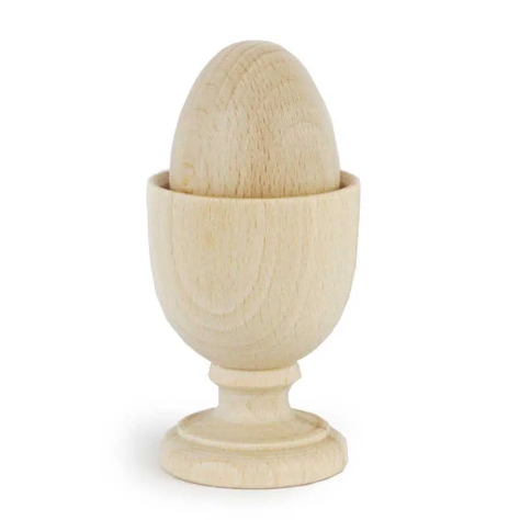 Copa y huevo de madera Montessori