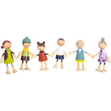 Familia de muñecos flexibles de madera - El Árbol y Yo