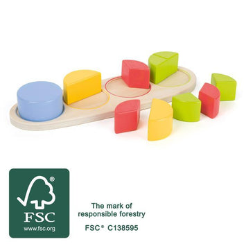 Juego de aprendizaje círculos fraccionados 