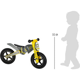 Bicicleta sin pedales motocross amarilla - El Árbol y Yo