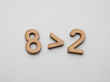 Números en madera de arce hechos a mano - El Árbol y Yo