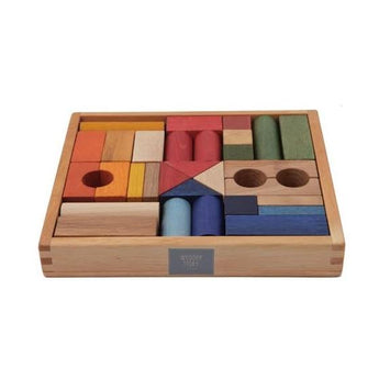 Bloques arcoiris de madera Montessori