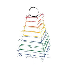 Pirámide multicolor Montessori